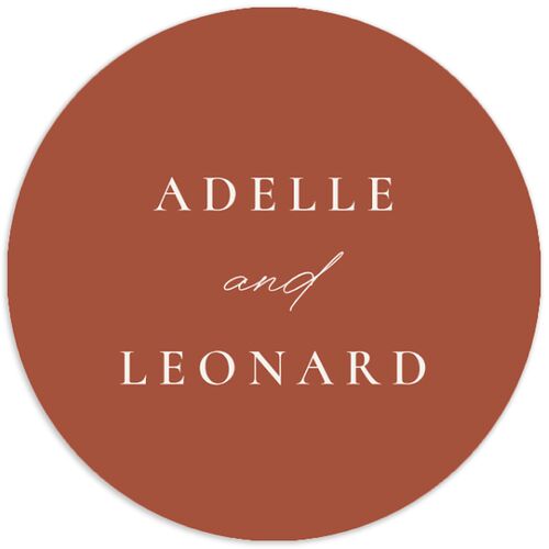 Dried Blooms Wedding Stickers Copper Circle