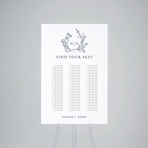 Natural Monogram Standard Seating Chart Large Midnight Navy Standard Indoor Foam Core L Seating