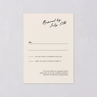 Vintage Film Wedding Response Cards Sand Signature Standard