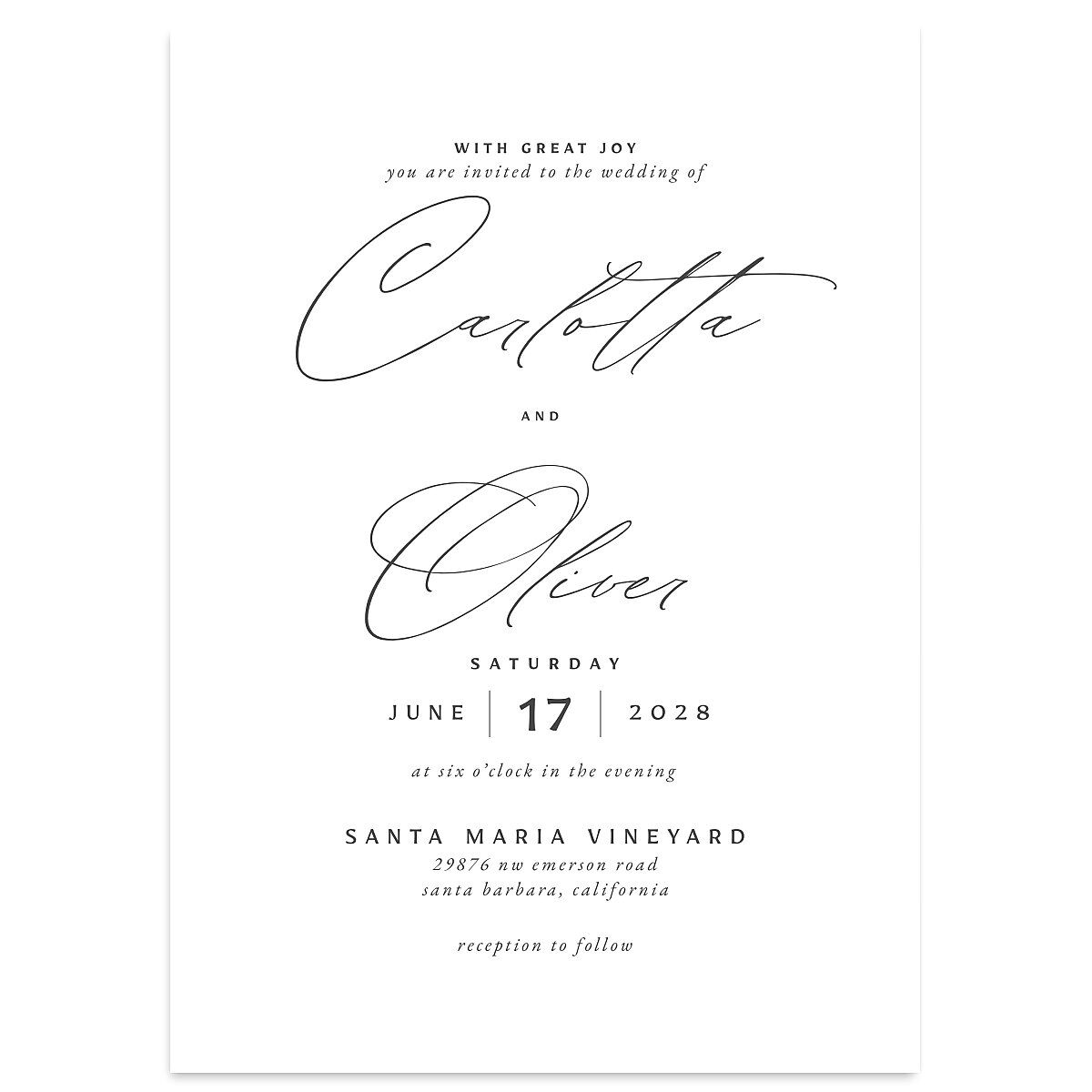 Simply Classic Wedding Invitations