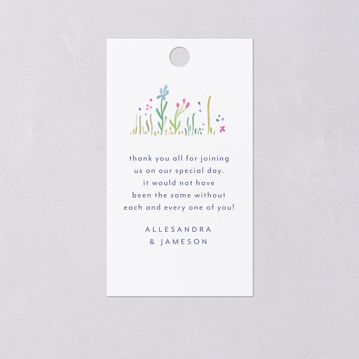 Cottage Wildflowers Favor Gift Tags Maritime Signature