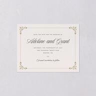 Old Money Save the Date Petite Cards Champagne Signature smooth Blank No Standard