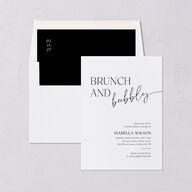 Nothing Fancy Bridal Shower Invitations Pure White Signature Blank Standard