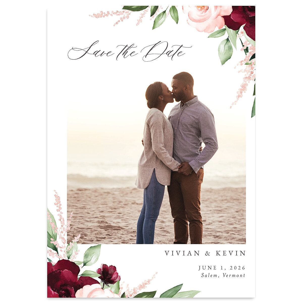 Beloved Floral Save The Date Cards