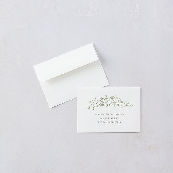 Timeless Floral Foil Wedding Response Cards Gold Thyme Signature Standard