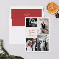 Warm Wishes Gallery Holiday Cards Champagne Signature Blank Standard