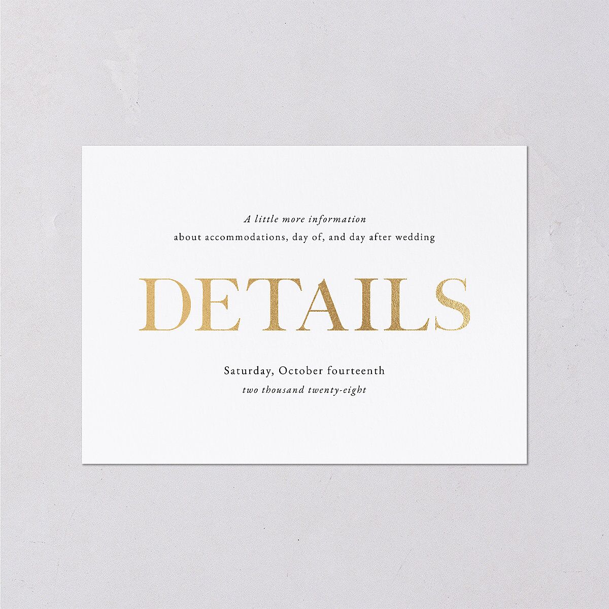 Classically Stated Wedding Enclosure Cards Pure White Gold Signature