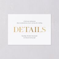Classically Stated Wedding Enclosure Cards Pure White Gold Signature