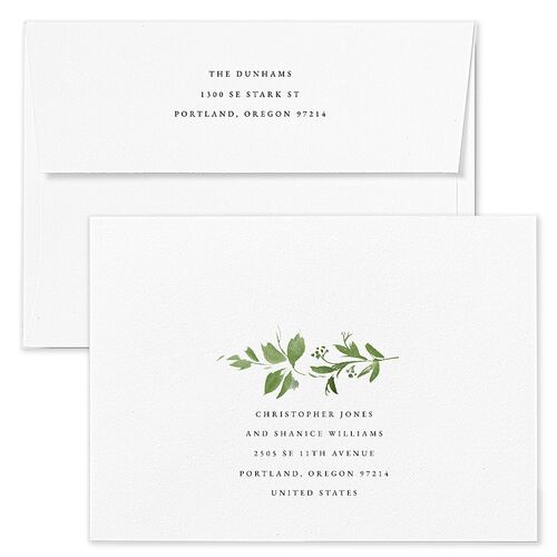 Holiday Oval Holiday Card Envelopes Kraft Off-White Both Recipient and Return Addresses Standard Signature