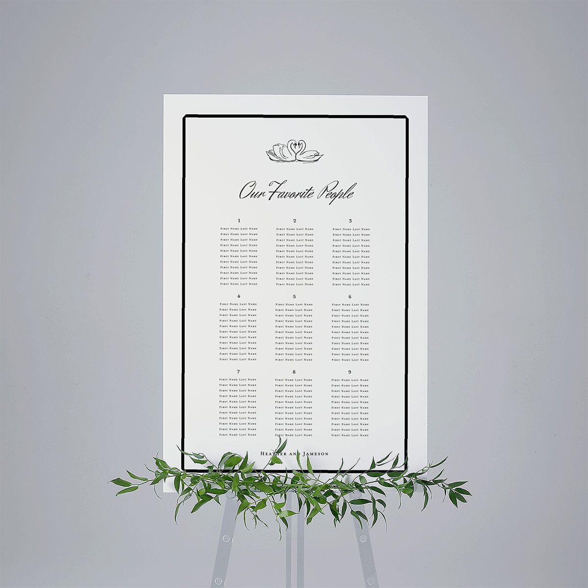 Elegant Swans Standard Seating Chart Large Ivory Standard Indoor Foam Core L Seating