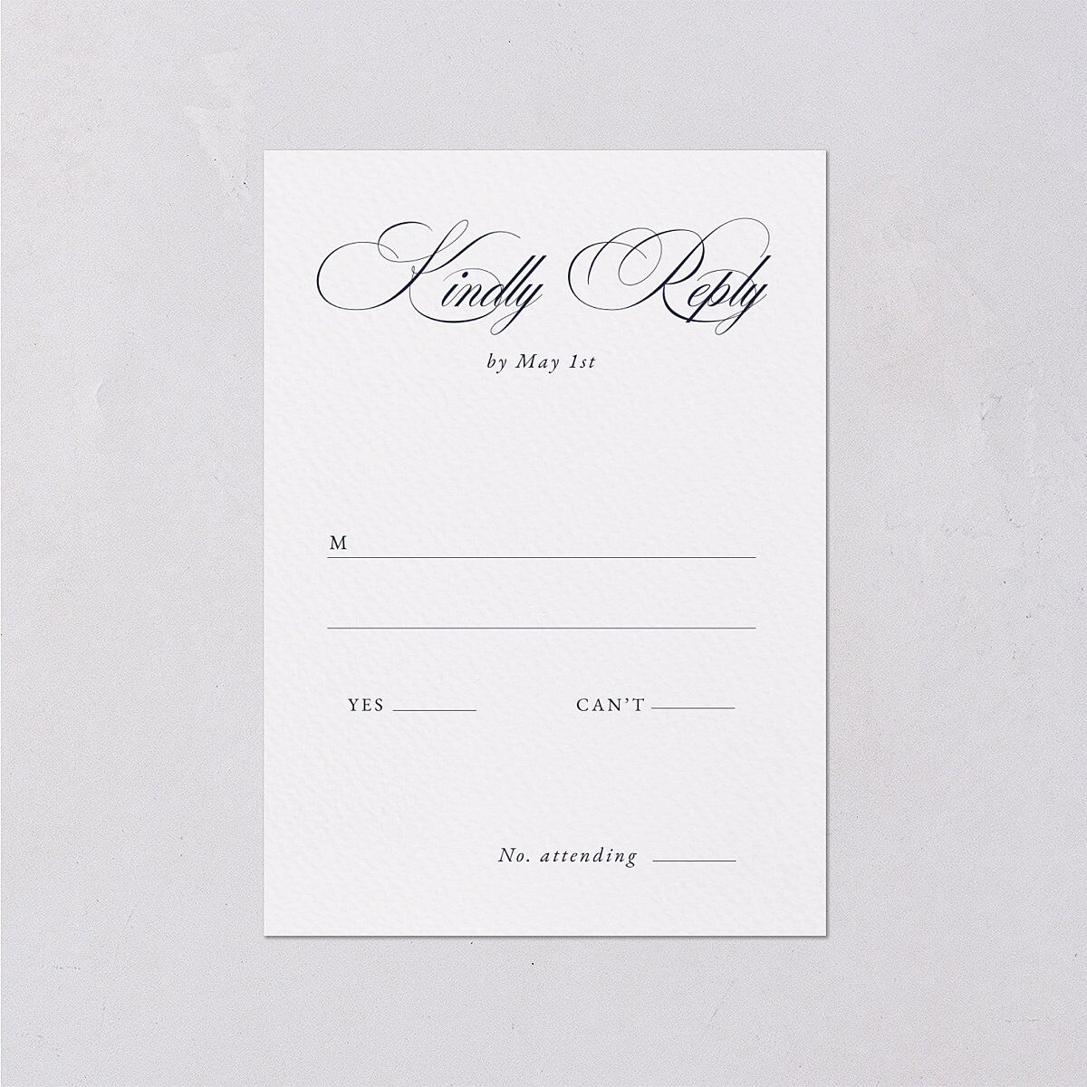 Formal Nautical Wedding Response Cards Moody Blue Signature Standard
