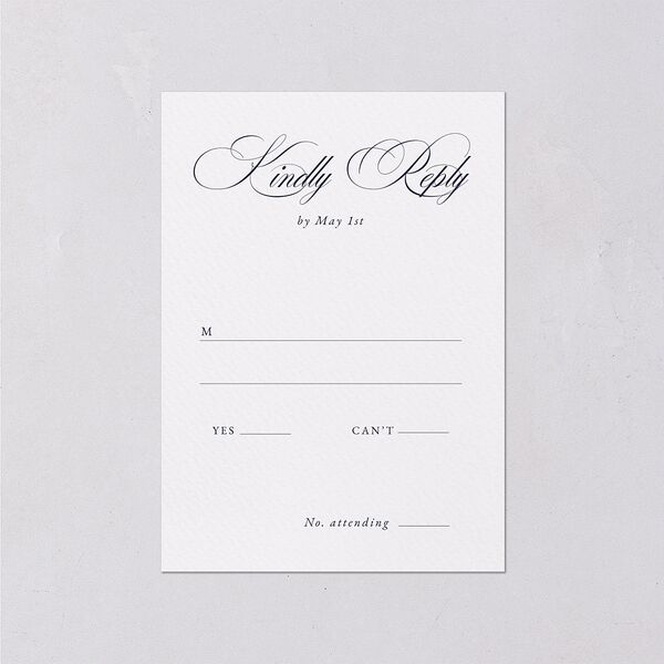 Formal Nautical Wedding Response Cards Moody Blue Signature Standard