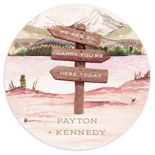 Happy Campers Coasters Biscotti Cardboard Circle