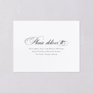 Lasting Frame All-in-One Wedding Invitations Pure White Signature Light Both Recipient and Return Addresses No