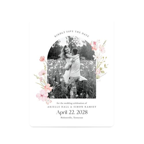 Wildflower Photo Save The Date Magnets Peony Magnet Paper