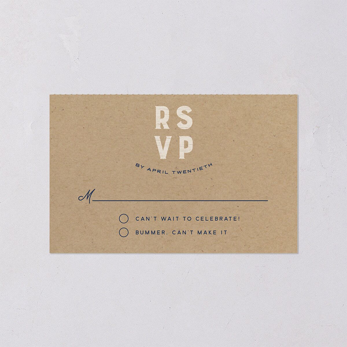 Vintage Mountain All-in-One Wedding Invitations Dusty Blue Signature Light Both Recipient and Return Addresses No