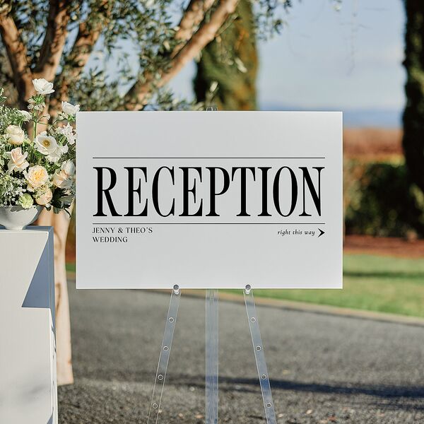 Magazine Cover Standard Direction Sign Large Licorice Standard Indoor Foam Core L Direction