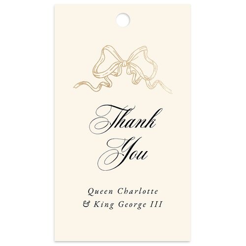 Rose Garden Crest Favor Gift Tags by Bridgerton Gold Taupe Signature