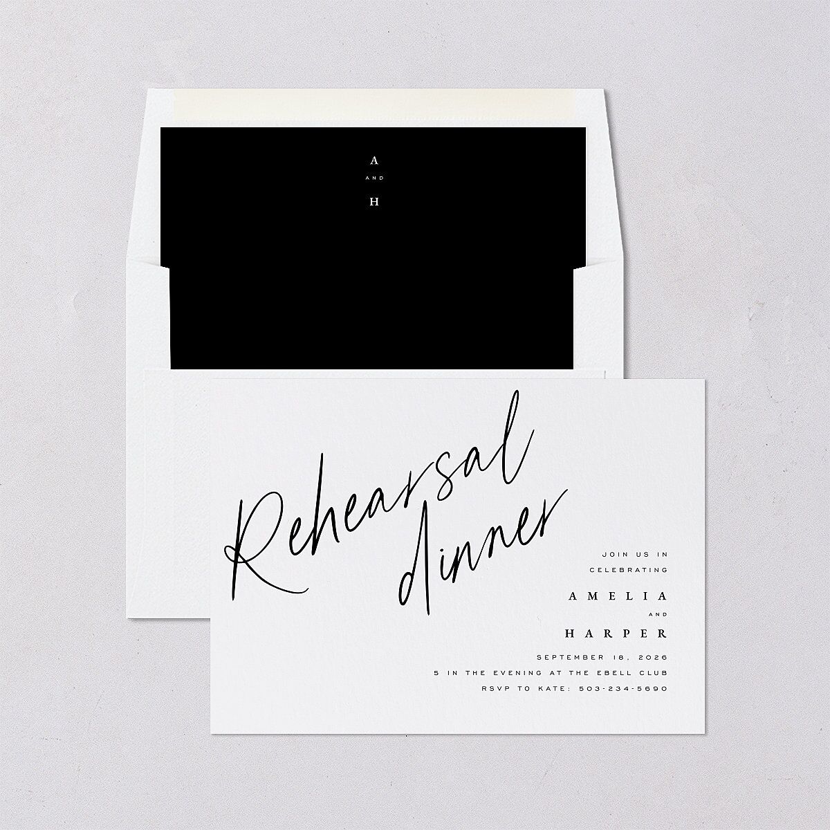 You Are Mine Rehearsal Dinner Invitations — view 4