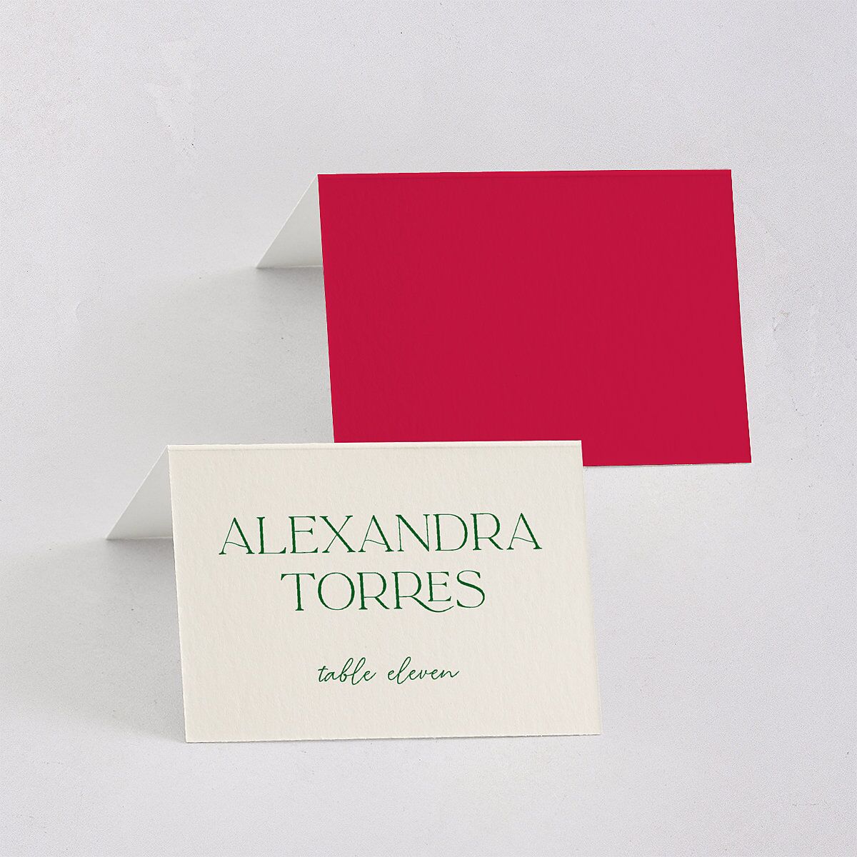 Hawaiian Tropical Orchid Oval Place Cards Crimson Signature