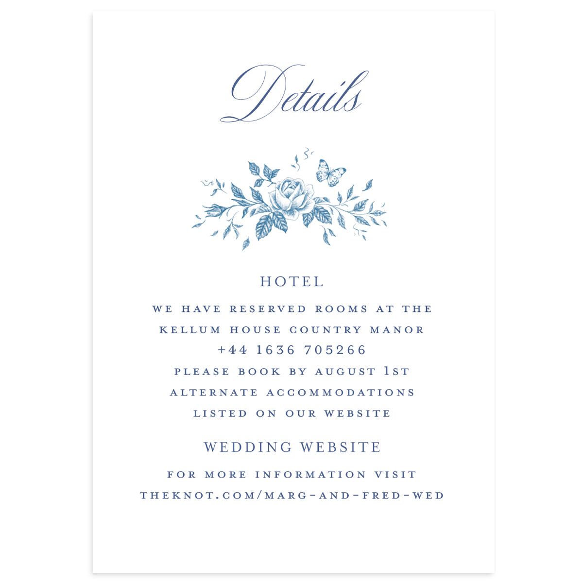 Elegant Rose Crest Wedding Enclosure Cards
