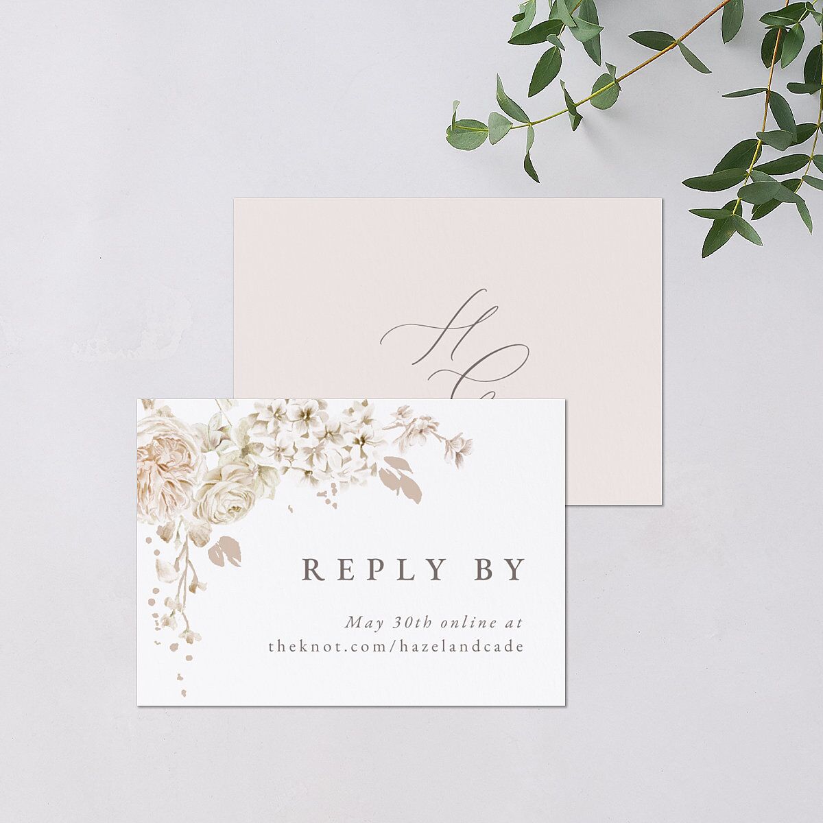 Luxury Floral Archway QR Code RSVP Cards Dijon Signature Standard