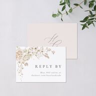 Luxury Floral Archway QR Code RSVP Cards Dijon Signature Standard