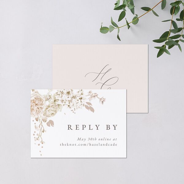 Luxury Floral Archway QR Code RSVP Cards Dijon Signature Standard