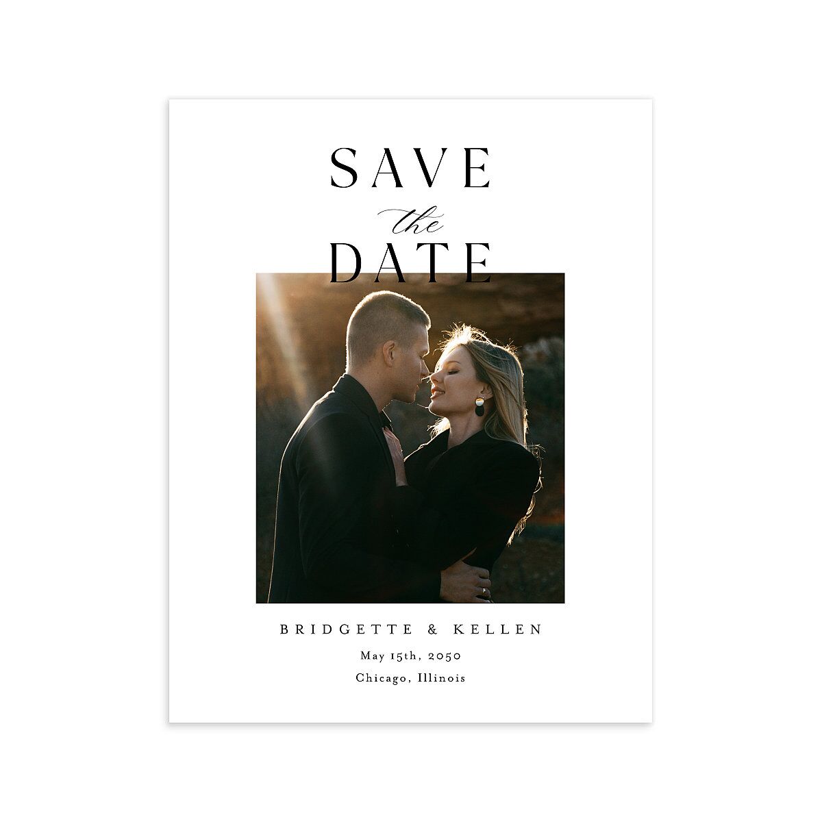 Timeless Typography Save the Date Petite Cards