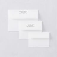 Romantic Vineyard Thank You Card Envelopes White Rust Both Recipient and Return Addresses Signature Standard