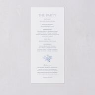 Porcelain Blue Floral Watercolor Wedding Programs Cornflower Signature