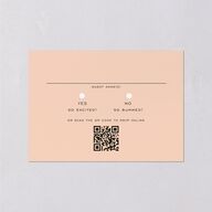 Desert Cactus Wedding Response Cards Peach Fuzz Signature