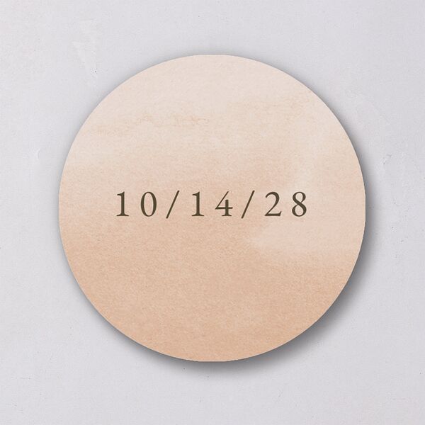 Eucalyptus Bouquet Wedding Stickers Terracotta Circle