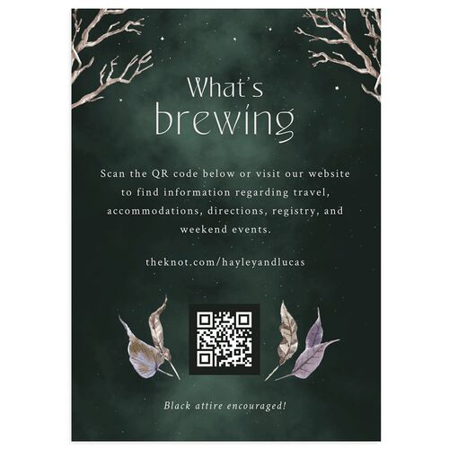 Crystal Forest Wedding Enclosure Cards Hunter Green Signature Standard