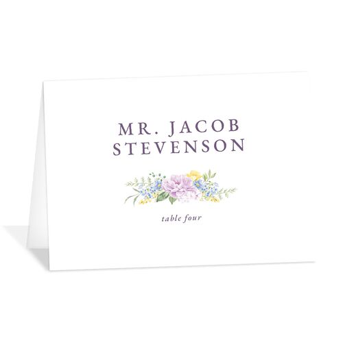 Glamorous Regency Garden Place Cards by Bridgerton Purple Haze Signature