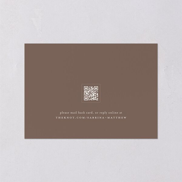 Elegant Botanical Initials Foil  Wedding Response Cards Linen Gold Signature Standard