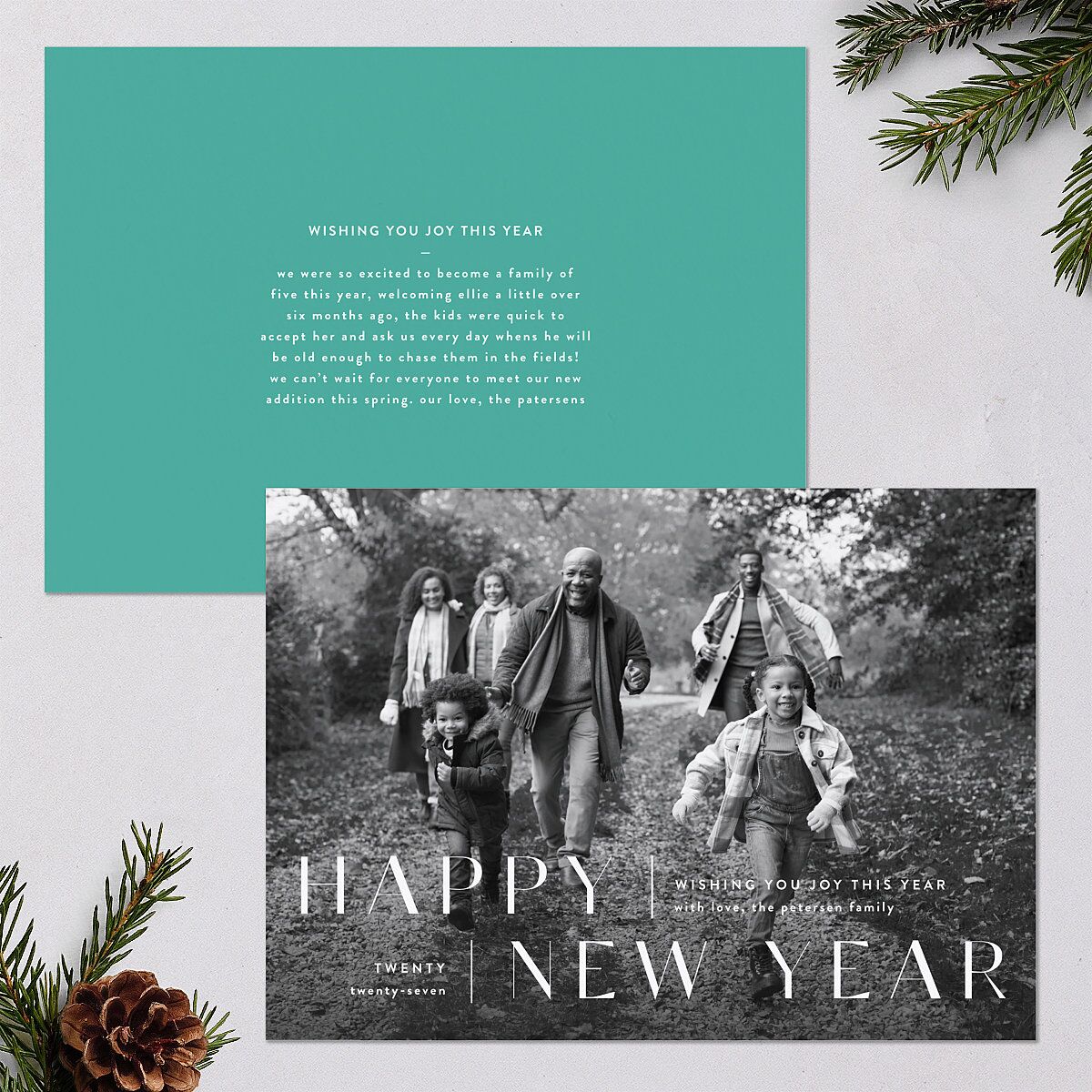 Next Step Holiday Cards Sky Signature Blank Standard Landscape