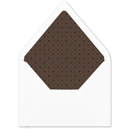 Elegant Diamond Pattern Euro Envelope Liners Deep Bronze Luxe