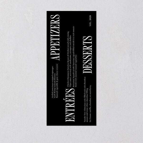 Magazine Cover Menus Licorice Signature