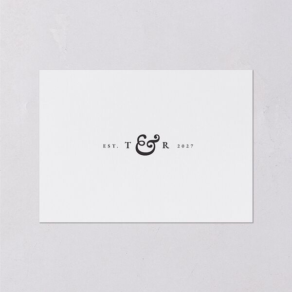 Newspaper Wedding Event Detail Cards Pure White Signature Standard