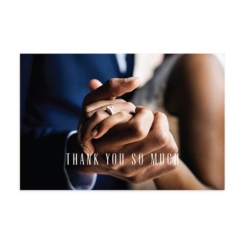 Ornate Elegance Thank You Postcards Dark Emerald