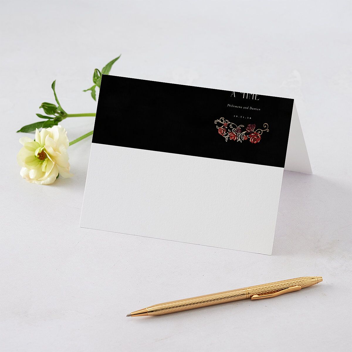 Gothic Gate Foil Thank You Cards — view 1