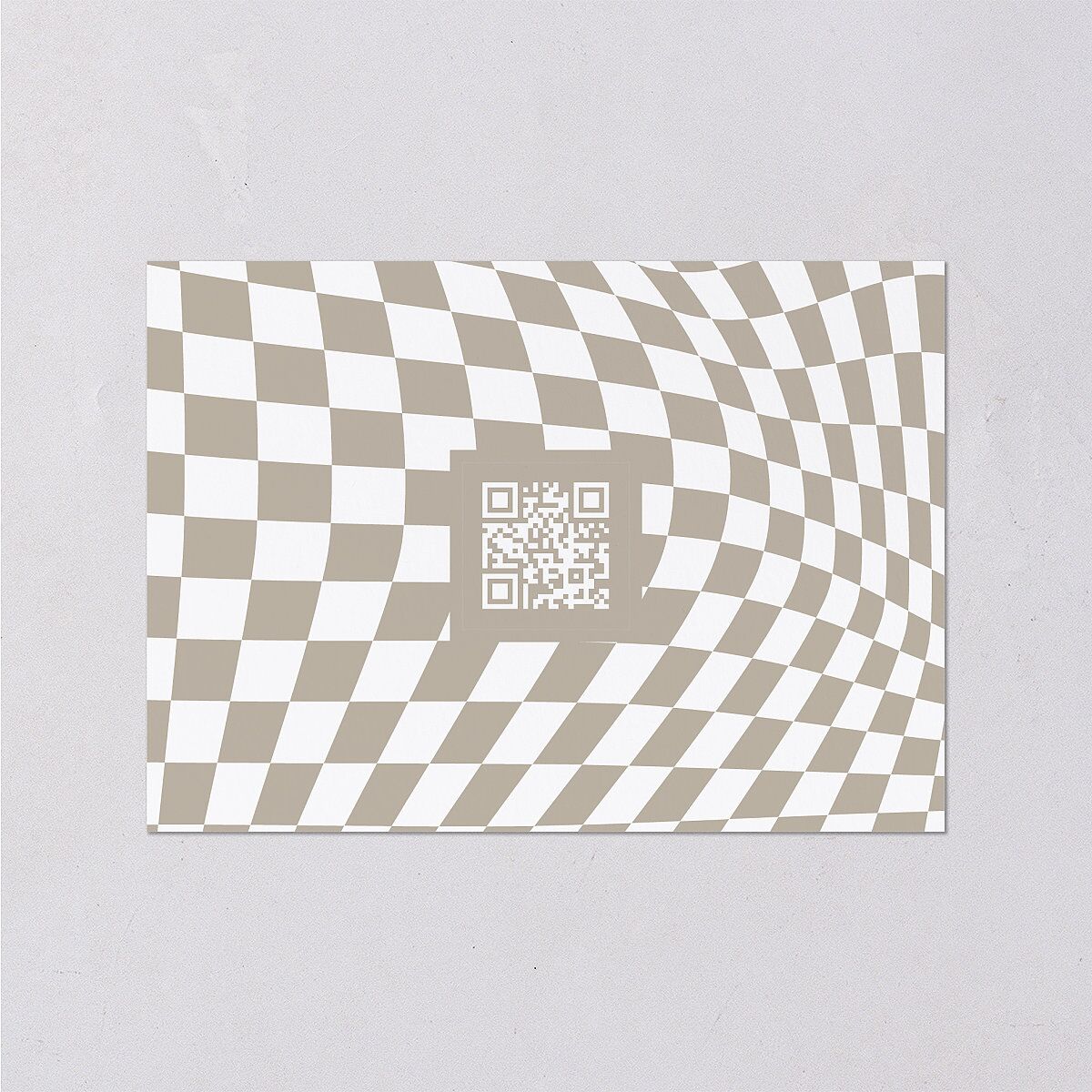 Checked Wedding Response Cards Taupe Signature Standard