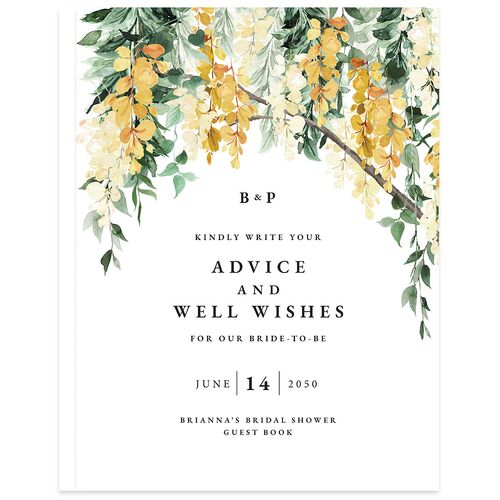 Romantic Wisteria Bridal Shower Guest Books Canary