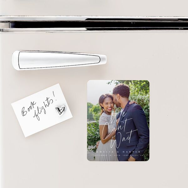 You Are Mine Save The Date Magnets Pure White Magnet Paper