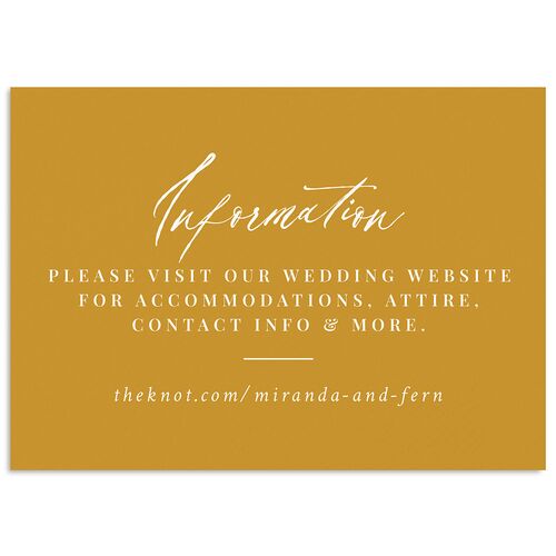 Botanical Branches Wedding Enclosure Cards Gold Signature Standard