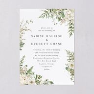 Gilded Fern Frame Wedding Invitations Gold Linen Signature Blank No Standard