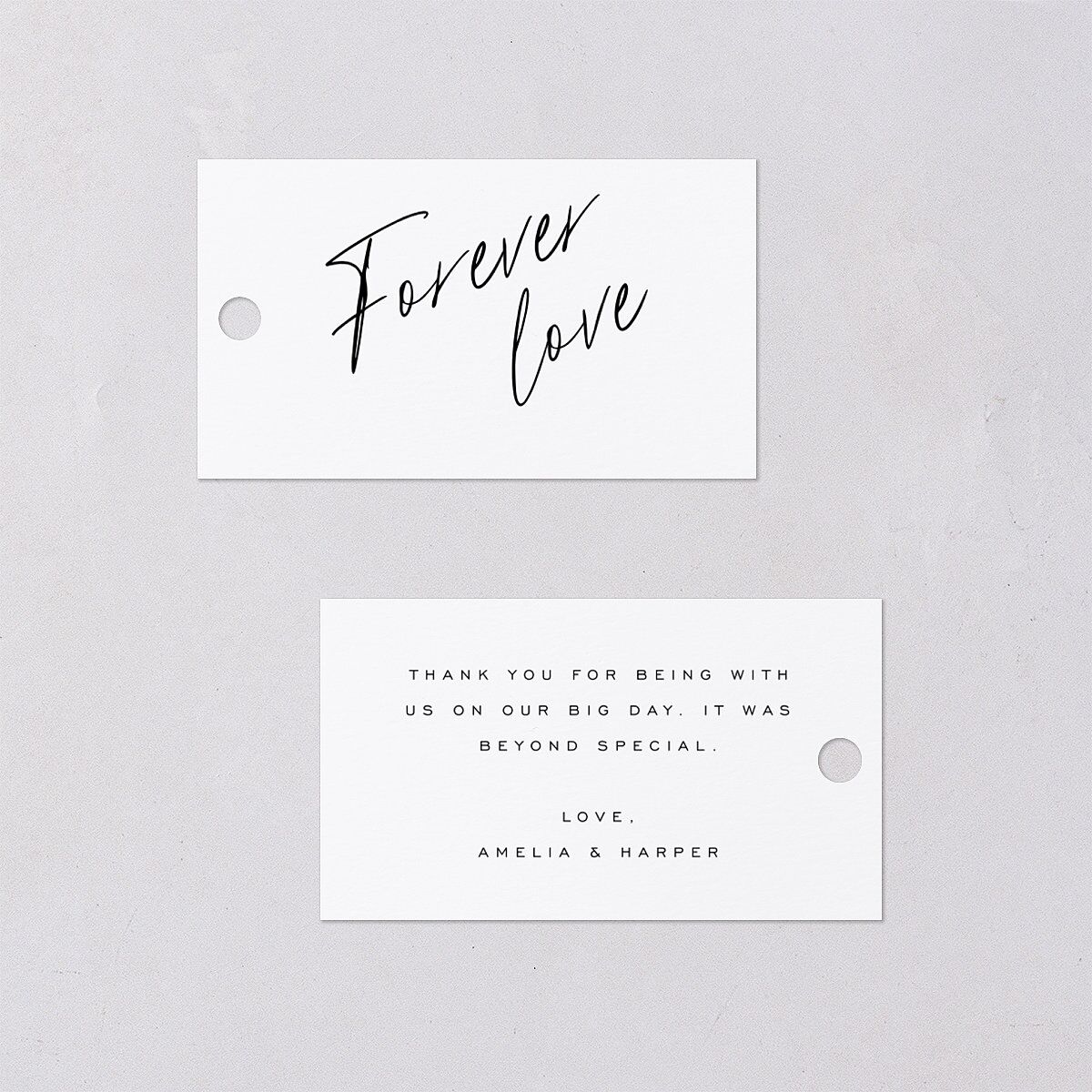 You Are Mine Favor Gift Tags Pure White Signature