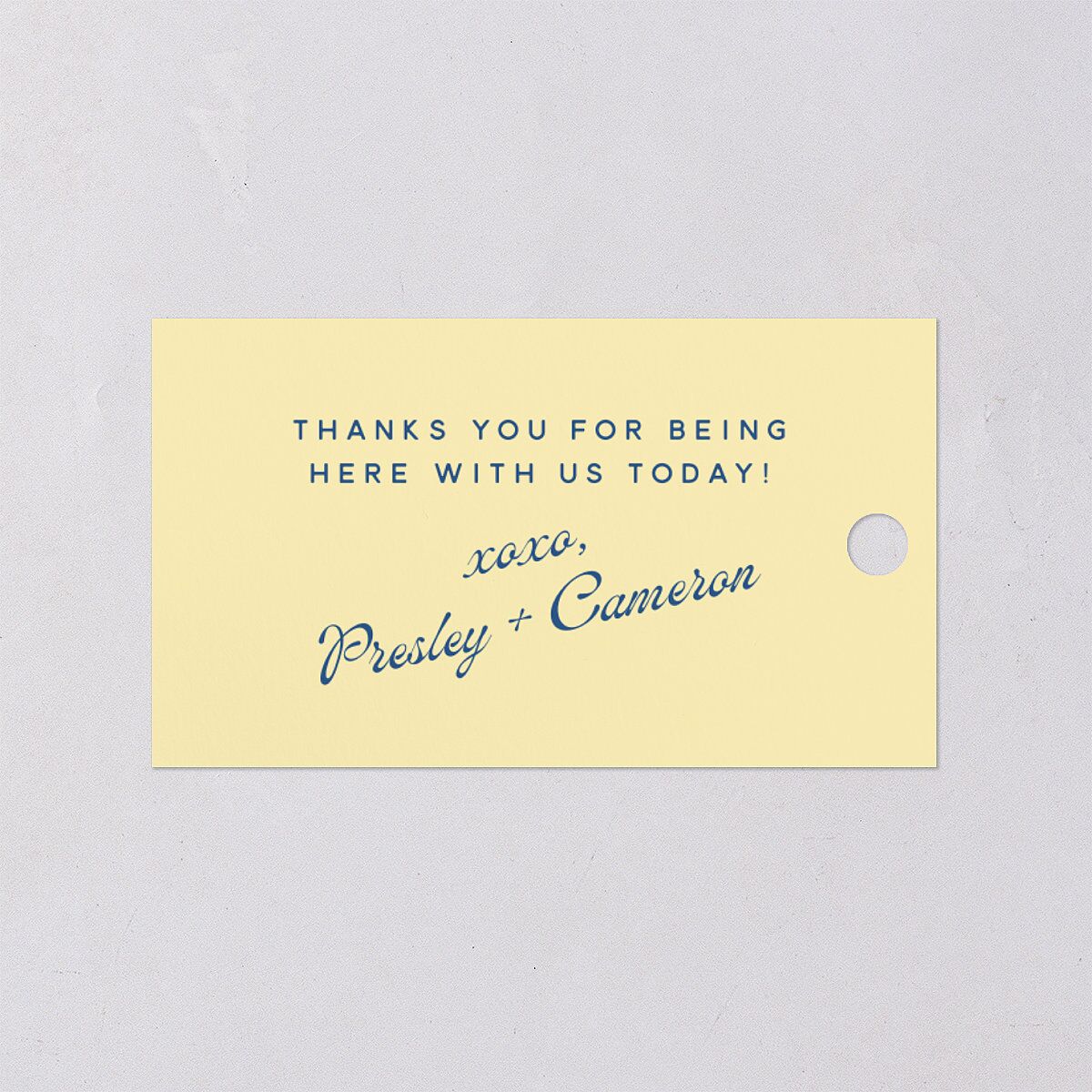 Cabana Stripes Favor Gift Tags Lemon Signature
