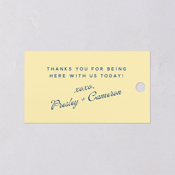 Cabana Stripes Favor Gift Tags Lemon Signature